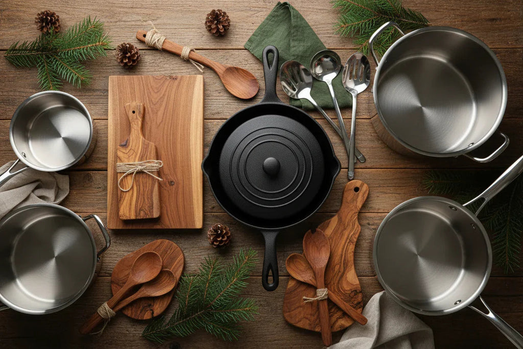 Cadeaux Cuisine Saine Noël 2025 : 20 Idées Fonte, Inox, Bois (Tous Budgets)