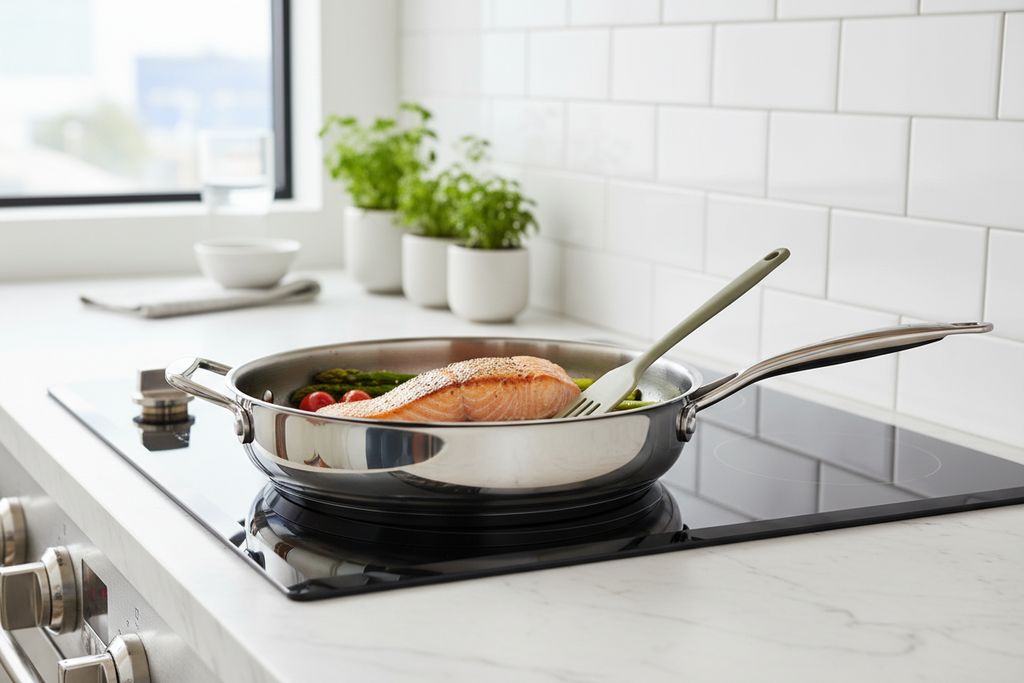 Poêle inox : cuisiner sans que ça accroche | Purcook