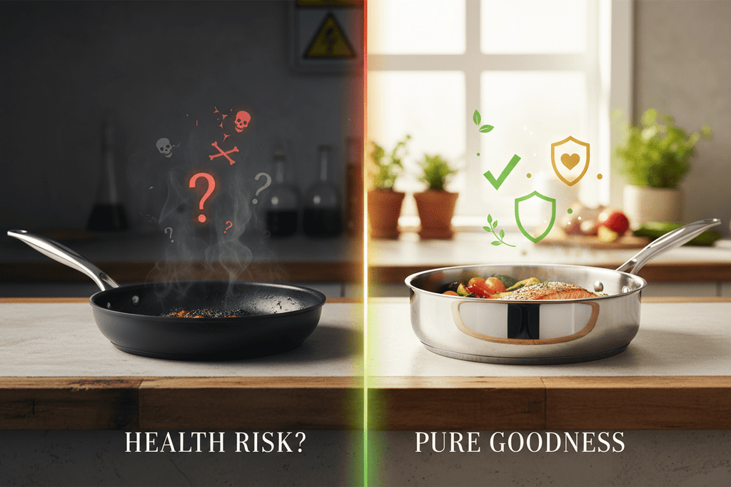 Poêle Antiadhésive VS Inox : Le Comparatif Santé Qui Fait Peur (2026)