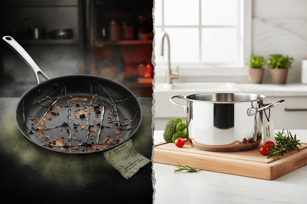 Poêle Toxique : 7 Signes Revêtement Dangereux (Guide 2026 + Test)