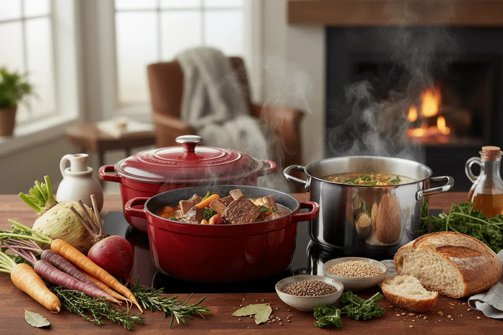 Recettes Hiver 2026 : 12 Plats Réconfortants Fonte & Inox (Santé & Chaleur)