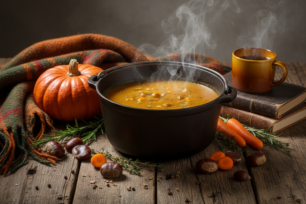 Soupes Et Veloutés D'automne : Recettes Réconfortantes En Fonte