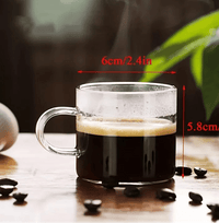 6 tasses à café en verre – Élégantes tasses à expresso 120 ml - Purcook