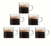 6 tasses à café en verre – Élégantes tasses à expresso 120 ml - Purcook