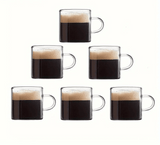6 tasses à café en verre – Élégantes tasses à expresso 120 ml - Purcook