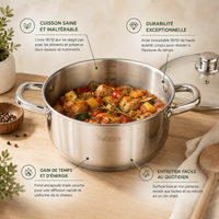 Batterie Cuisine Inox 12 Pièces