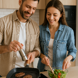 Poêle en fonte carré ,24/22 cm.