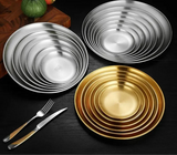 Assiettes plates en inox