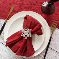 Serviettes de table chic en coton gaze – Lot de 6