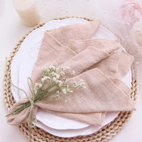 Serviettes de table chic par lot – 10 pièces gaze de coton