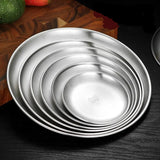 Assiettes plates en inox