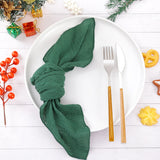 Serviettes de table chic en coton gaze – Lot de 6