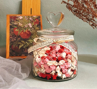 Pot en verre transparent avec couvercle hermétique – Réutilisable et pratique