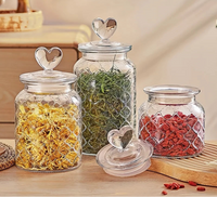 Pot en verre transparent avec couvercle hermétique – Réutilisable et pratique