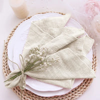 Serviettes de table chic par lot – 10 pièces gaze de coton