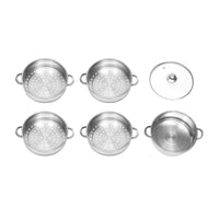 Cuiseur Vapeur Inox Multifonction 26/28/30cm - 5 Étages
