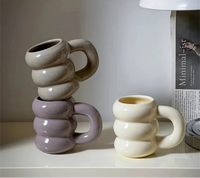 Tasse à café en céramique avec poignée style nordique – Élégance, confort