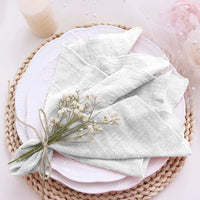 Serviettes de table chic par lot – 10 pièces gaze de coton