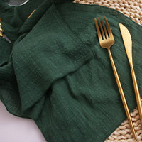 Serviettes de table chic en coton gaze – Lot de 6