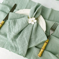 Serviettes de table chic en coton gaze – Lot de 6