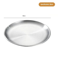 Assiettes plates en inox