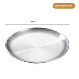 Assiettes plates en inox