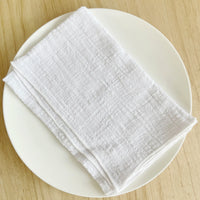 Serviettes de table chic en coton gaze – Lot de 6