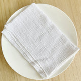 Serviettes de table chic en coton gaze – Lot de 6