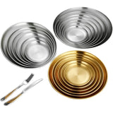 Assiettes plates en inox