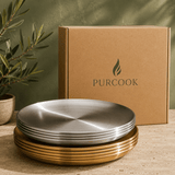 Assiette Plate Inox - Saine Non Toxique Durable Incassable - Purcook