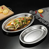 Assiettes, plateau en inox, ovales vintage. - Purcook