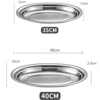 Assiettes, plateau en inox, ovales vintage. - Purcook