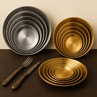 Assiettes plates en inox - Purcook