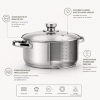Batterie Cuisine Inox 12 Pièces - Purcook