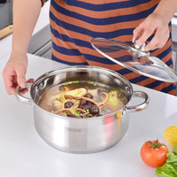 Batterie Cuisine Inox 12 Pièces - Purcook alternative a lecreuset, cristel, atma, ikea, debuyer, saine, amazon, cdiscount, mathon, scandvie, ninja, acier inoxydable , faitout