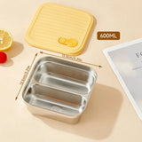 Bento Box Inox Compartimentée & Étanche - Repas Sain Sans Plastique - Purcook