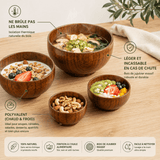 Bols Bois Jujube Massif - Naturels Antibactériens - Purcook