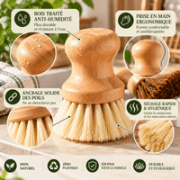 Brosse de Nettoyage Douce – 1 ou 2 pièces | Fonte Émaillée & Inox - Purcook