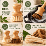 Brosse de Nettoyage Douce – 1 ou 2 pièces | Fonte Émaillée & Inox - Purcook