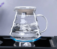 Cafetière en verre avec couvercle, en forme de nuage, bouilloire . - Purcook