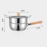 Casserole en Inox - Manche Bois & Couvercle - Purcook