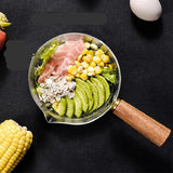 Casserole en Verre Borosilicate 600ml | Manche Bois - Purcook