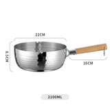 Casserole Inox 18cm Manche Bois & Fond Plat - Purcook