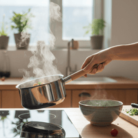 Casserole Inox 18cm Manche Bois & Fond Plat - Purcook