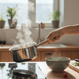 Casserole Inox 18cm Manche Bois & Fond Plat - Purcook