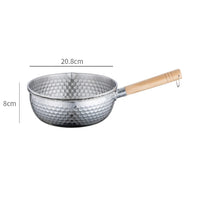 Casserole Inox 18cm Manche Bois & Fond Plat - Purcook
