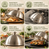 Cloche de Service Inox – Présentation Élégante & Plats Chauds - Purcook