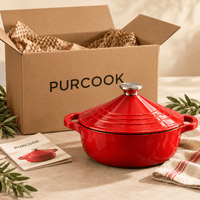 Cocotte Fonte Émaillée 26cm 4L Double Poignée - Format Standard - Purcook