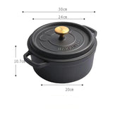 Cocotte Fonte Émaillée Ronde 24cm - Format Compact Duo - Purcook