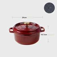 Cocotte Fonte Émaillée Ronde 24cm - Format Compact Duo - Purcook